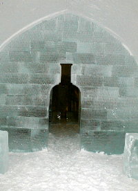 entrance to the ice bar