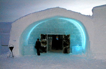 Entrance to the Ice Hotel 